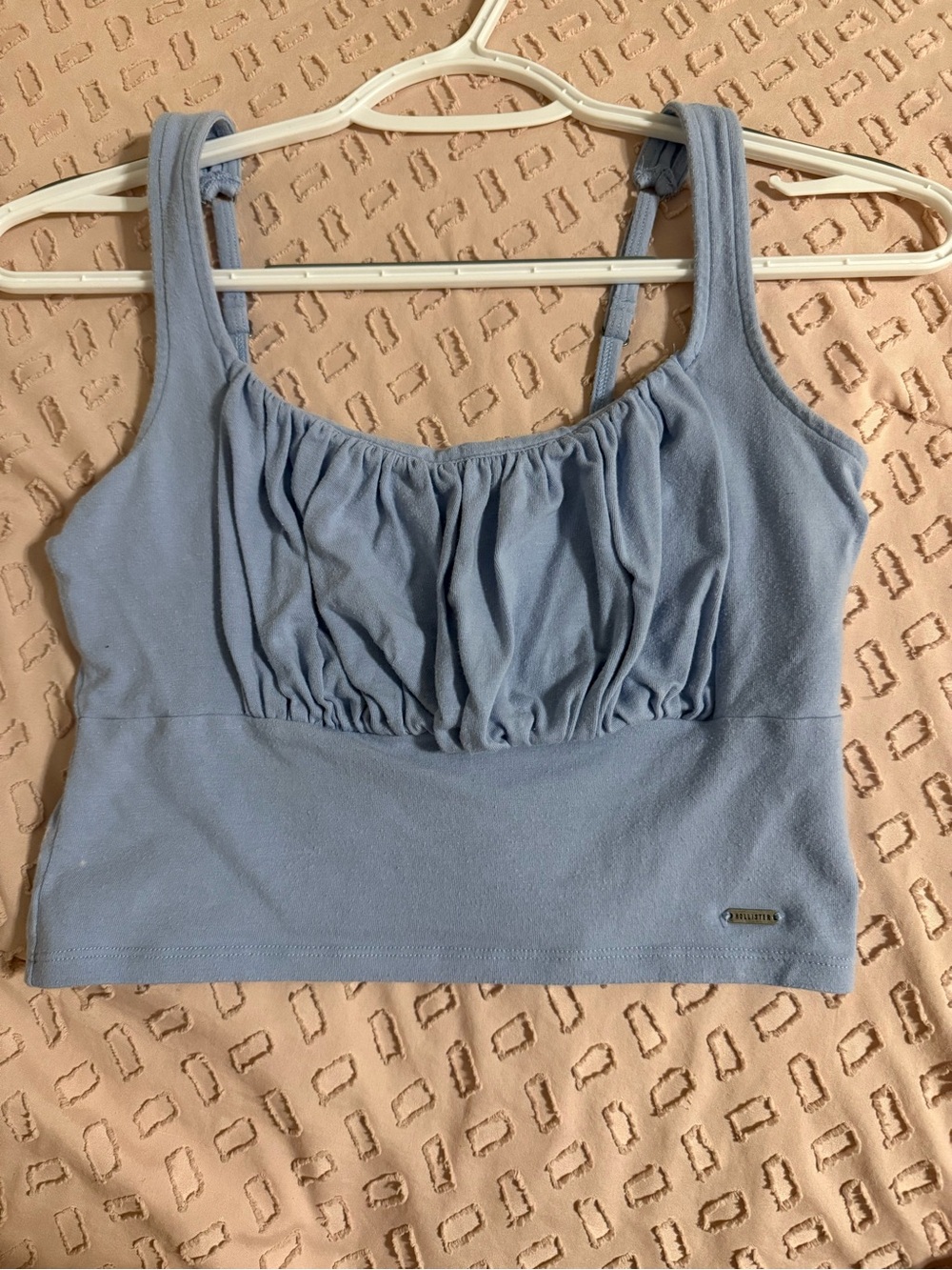 Hollister Dusty Blue Ruched Tank